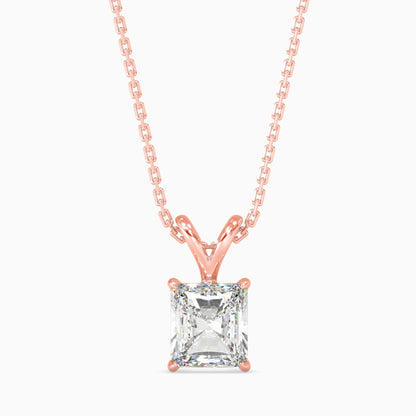 Radiant Stars Solitaire Pendant Rose Gold