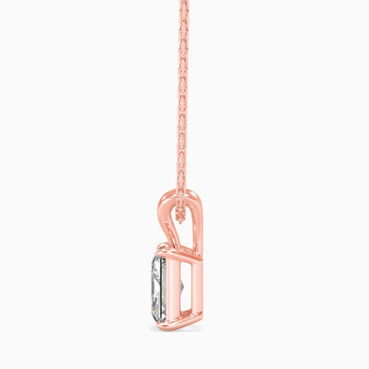 Radiant Stars Solitaire Pendant Rose Gold