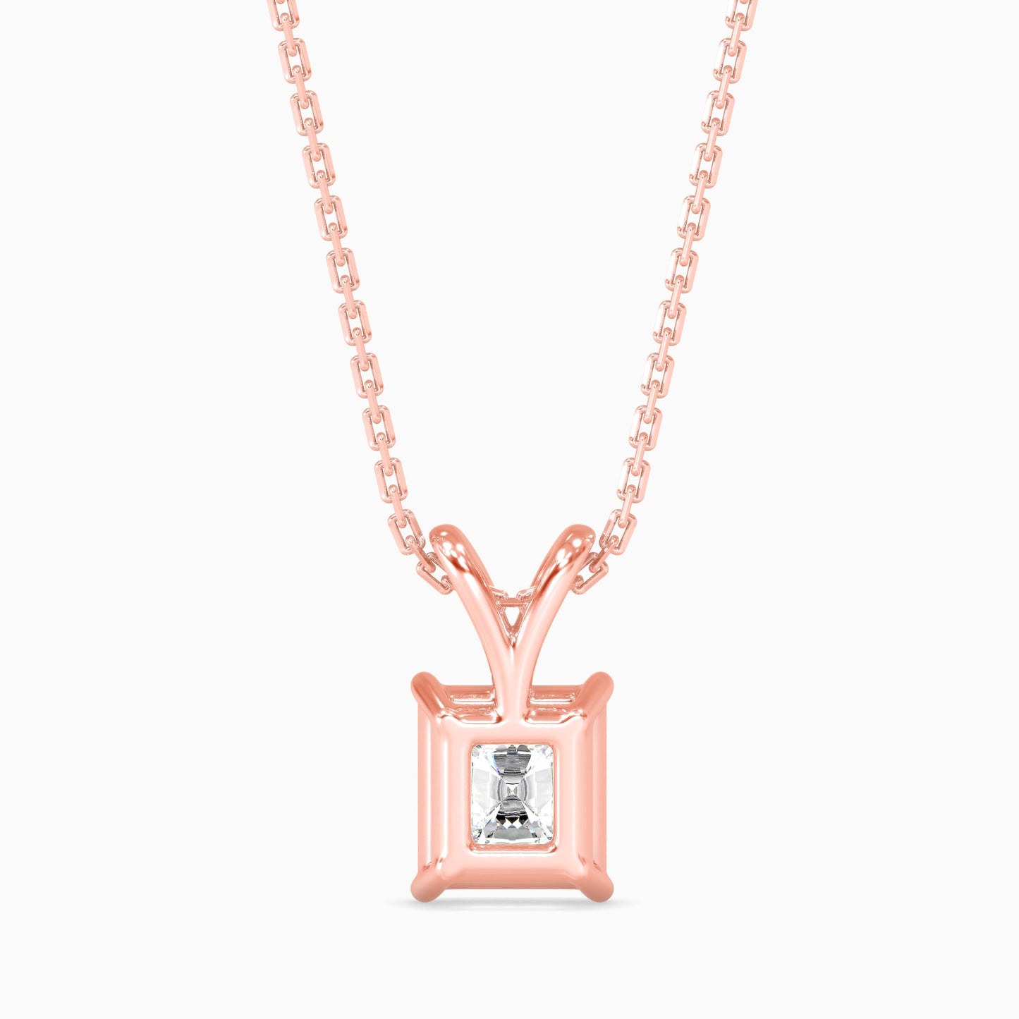 Radiant Stars Solitaire Pendant Rose Gold