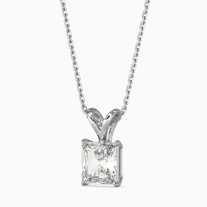 Radiant Stars Solitaire Pendant Platinum