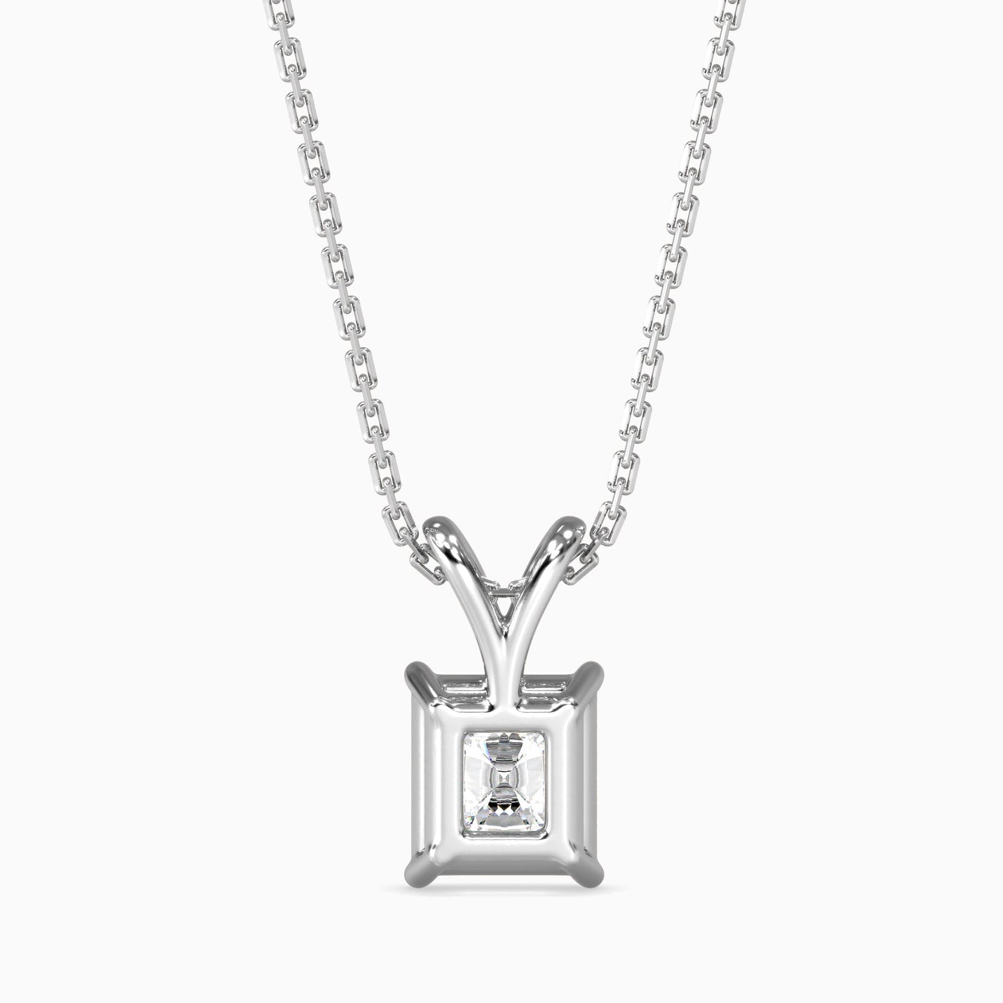 Radiant Stars Solitaire Pendant Platinum