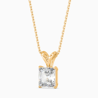 Radiant Stars Solitaire Pendant Yellow Gold