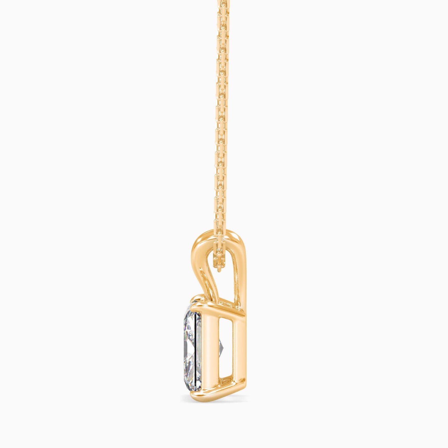 Radiant Stars Solitaire Pendant Yellow Gold