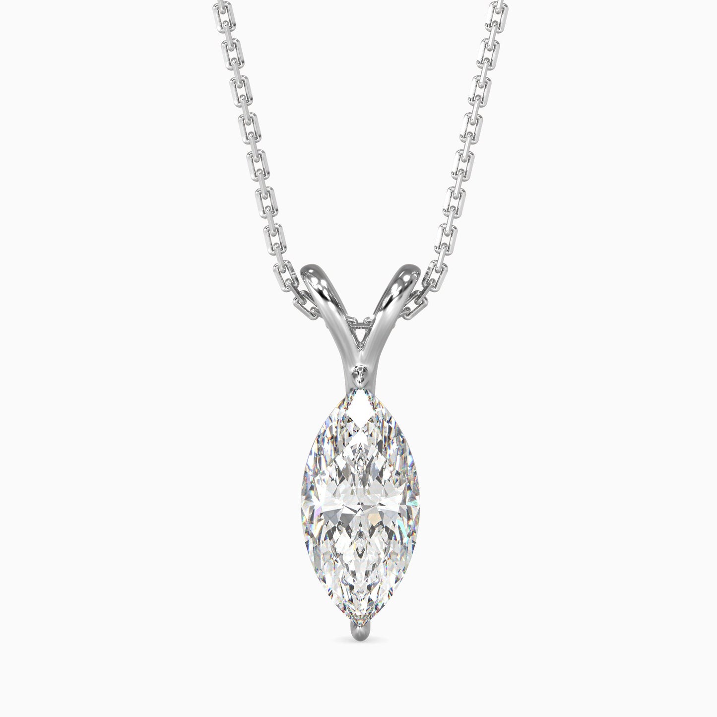 Celestial Sparklers Solitaire Pendant White Gold