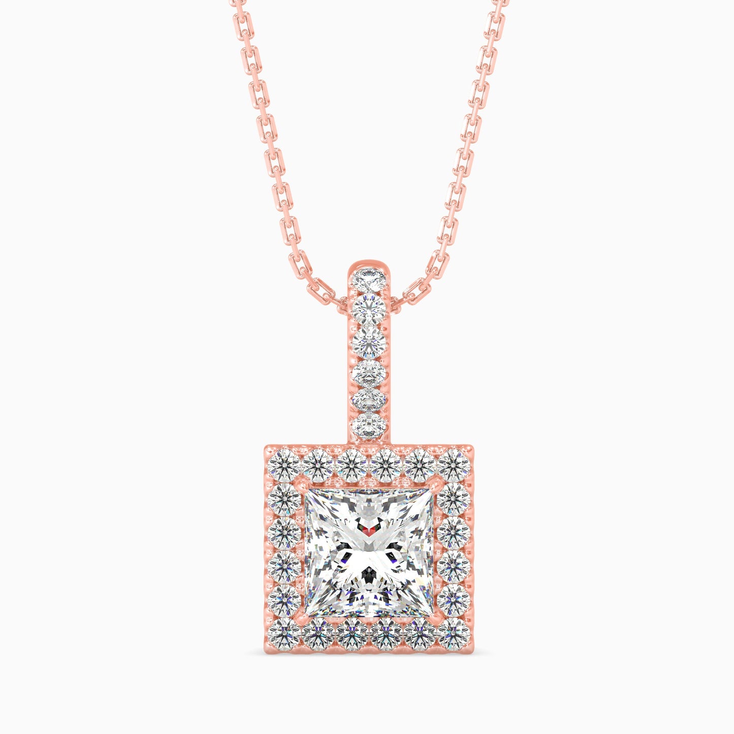 Sparkling Spheres Solitaire Pendant Rose Gold