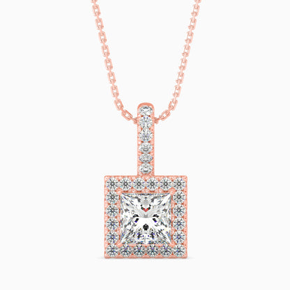 Sparkling Spheres Solitaire Pendant Rose Gold