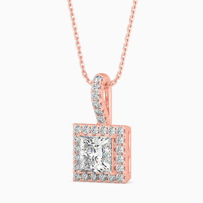 Sparkling Spheres Solitaire Pendant Rose Gold