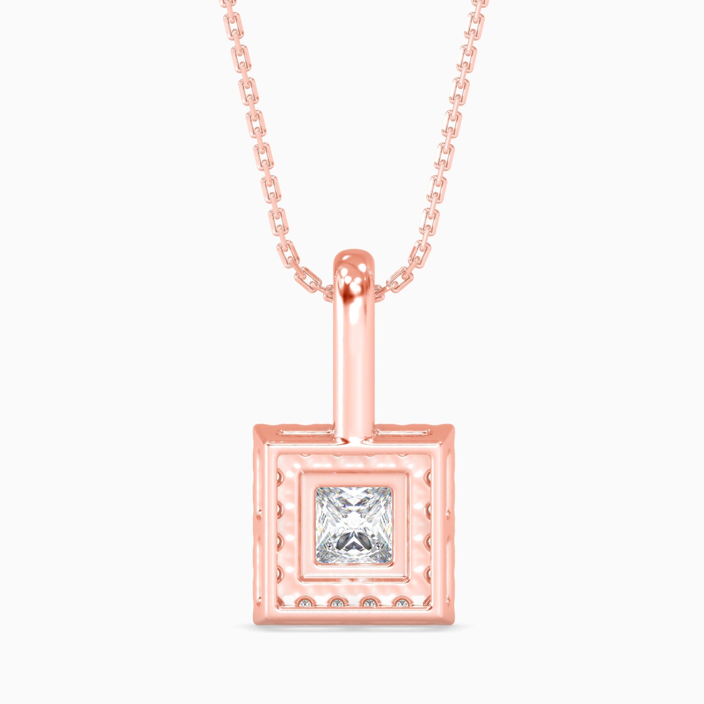 Sparkling Spheres Solitaire Pendant Rose Gold