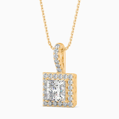 Sparkling Spheres Solitaire Pendant Yellow Gold