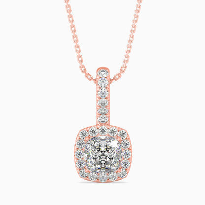 Starry Serenity Solitaire Pendant Rose Gold