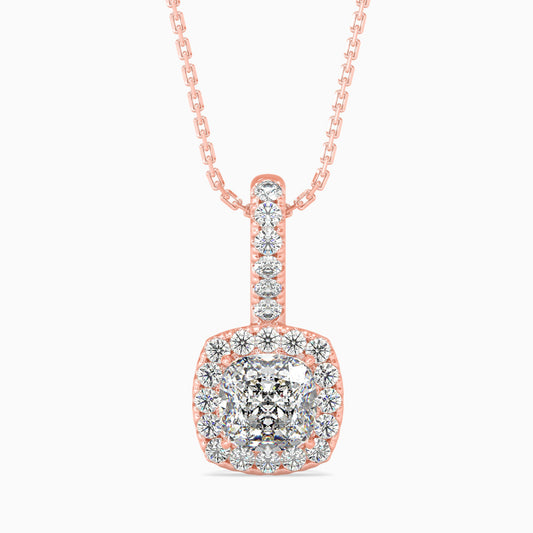 Starry Serenity Solitaire Pendant Rose Gold