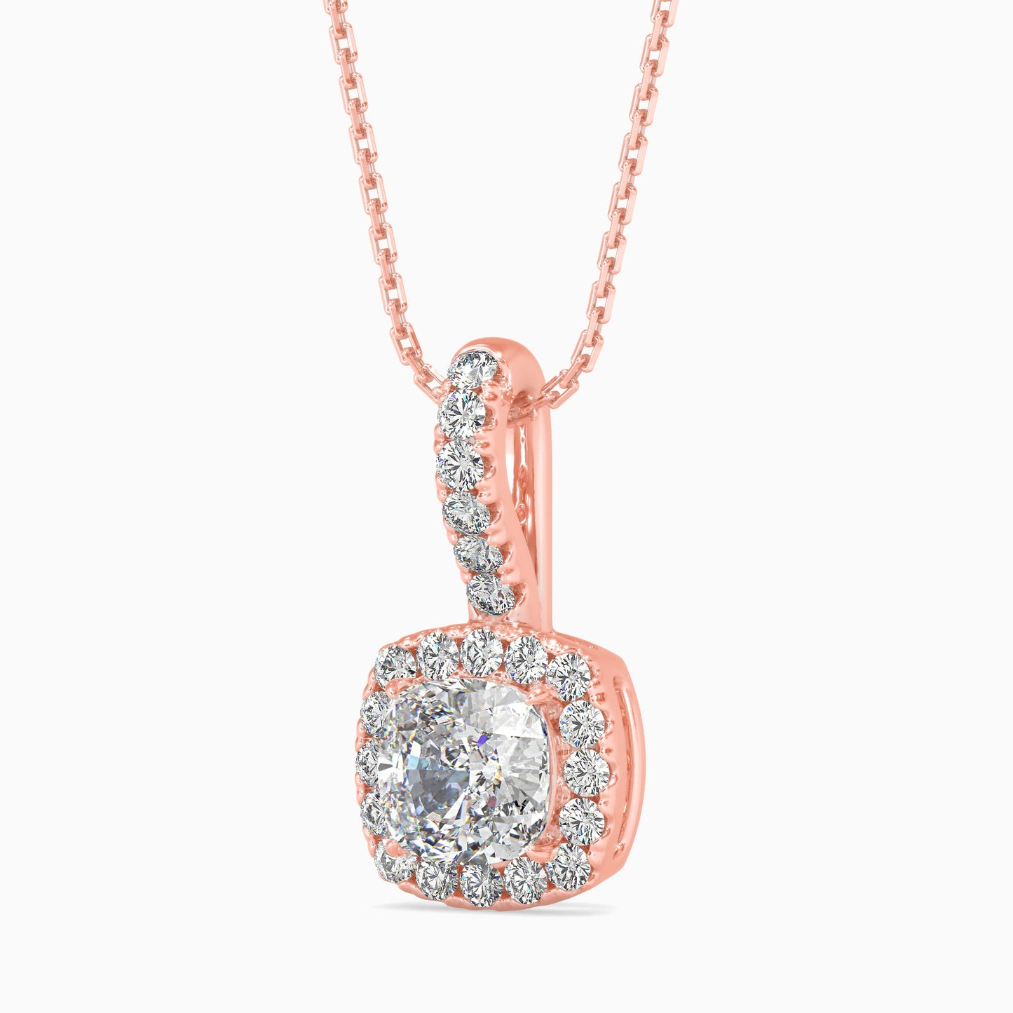 Starry Serenity Solitaire Pendant Rose Gold