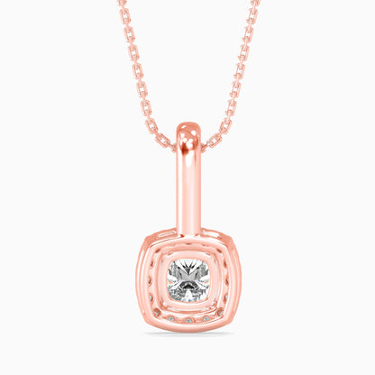 Starry Serenity Solitaire Pendant Rose Gold