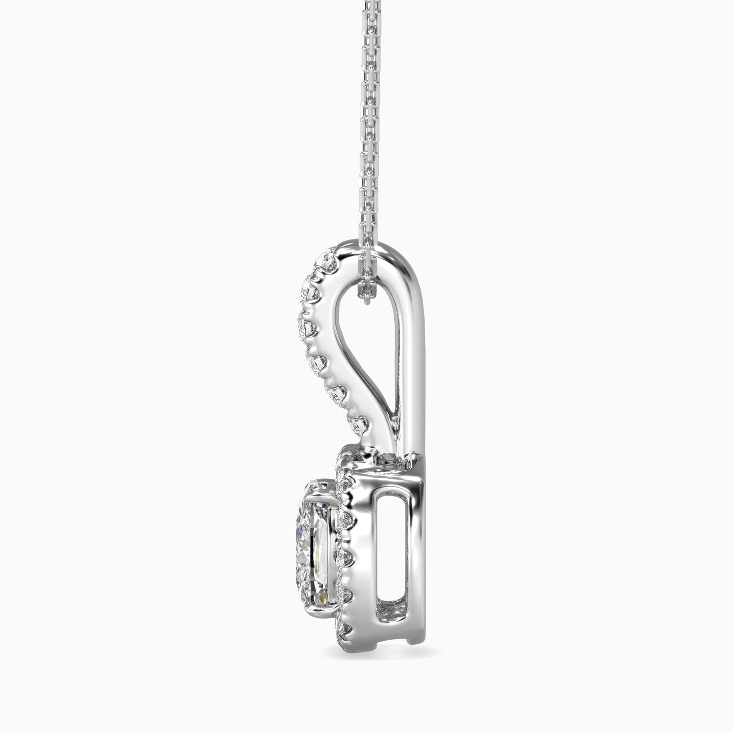 Starry Serenity Solitaire Pendant Platinum