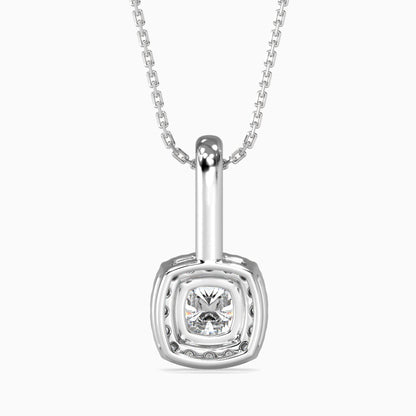 Starry Serenity Solitaire Pendant Platinum