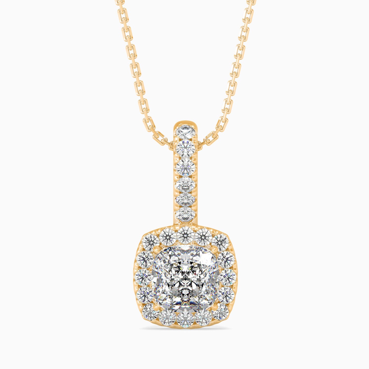 Starry Serenity Solitaire Pendant Yellow Gold