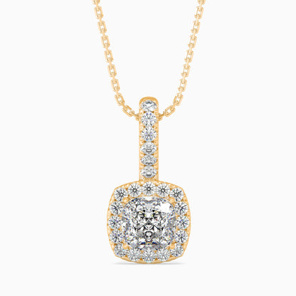 Starry Serenity Solitaire Pendant Yellow Gold