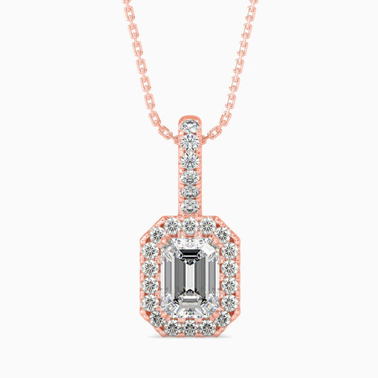 Luxe Luminosity Solitaire Pendant Rose Gold