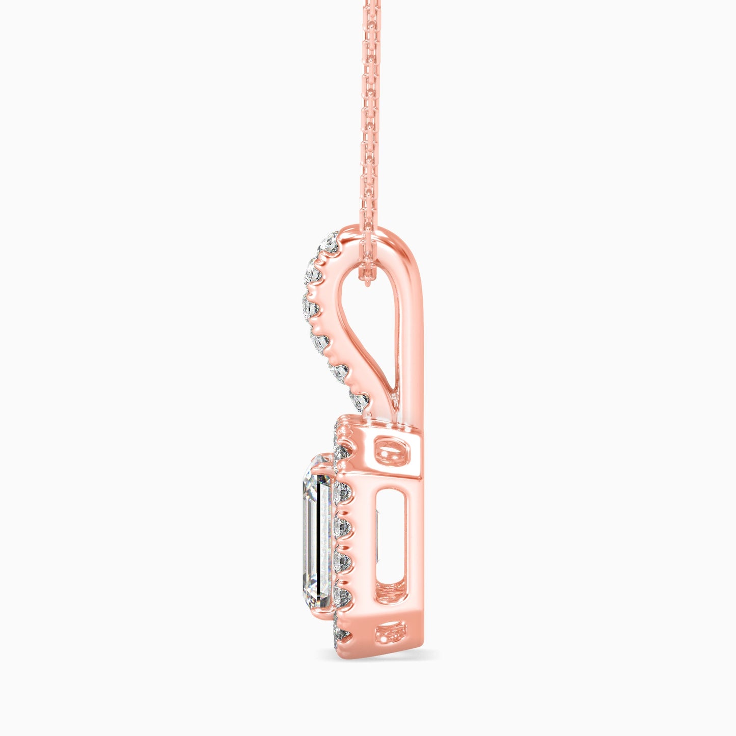 Luxe Luminosity Solitaire Pendant Rose Gold