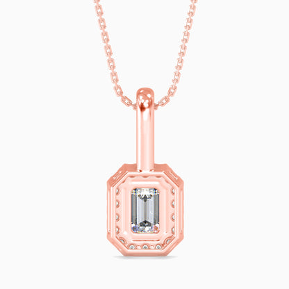 Luxe Luminosity Solitaire Pendant Rose Gold