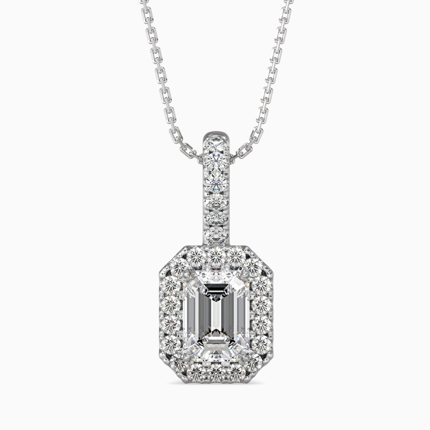 Luxe Luminosity Solitaire Pendant Platinum