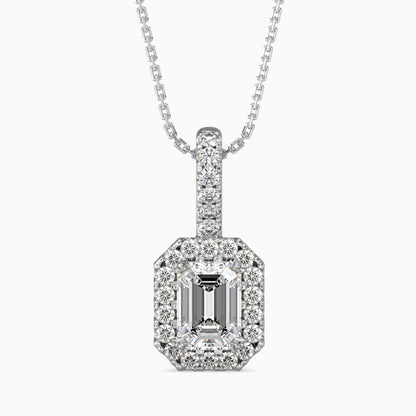 Luxe Luminosity Solitaire Pendant White Gold