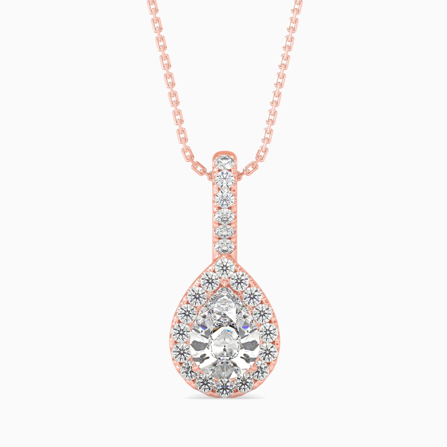 Moonlit Magic Solitaire Pendant Rose Gold