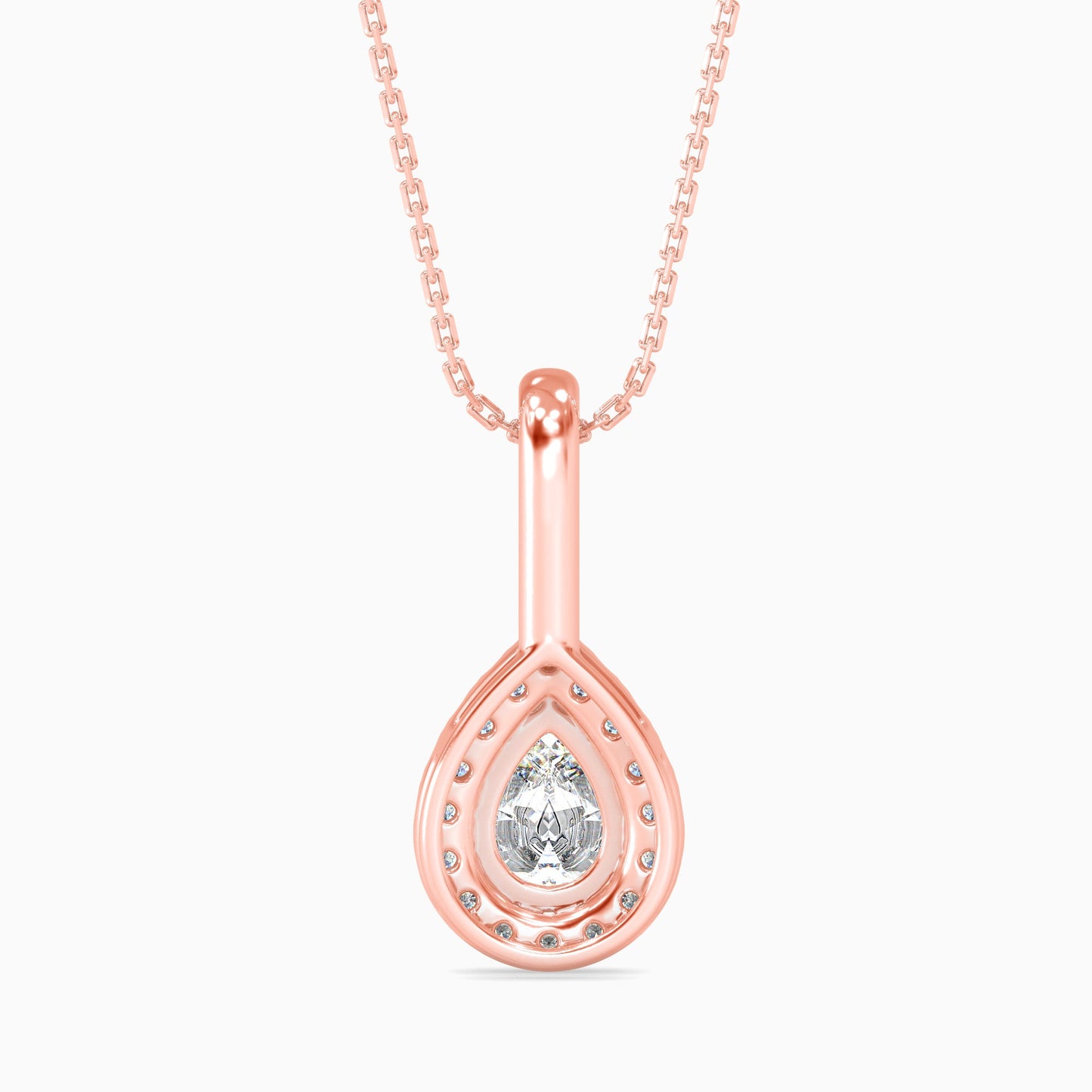 Moonlit Magic Solitaire Pendant Rose Gold