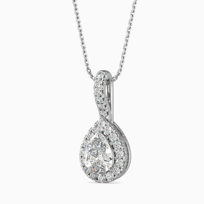 Moonlit Magic Solitaire Pendant White Gold