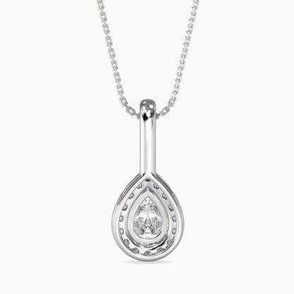 Moonlit Magic Solitaire Pendant White Gold