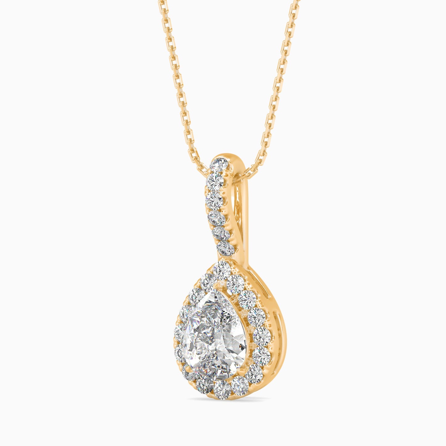 Moonlit Magic Solitaire Pendant Yellow Gold