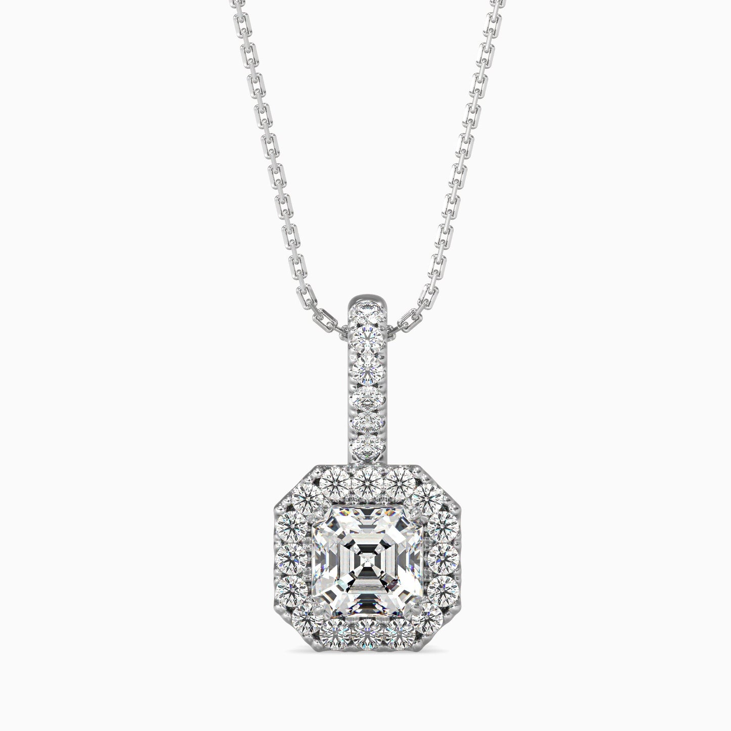 Luna Luminance Solitaire Pendant White Gold