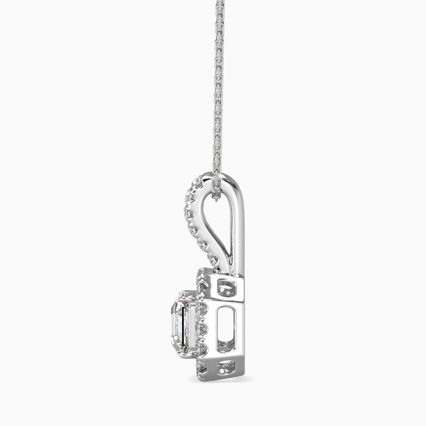 Luna Luminance Solitaire Pendant White Gold