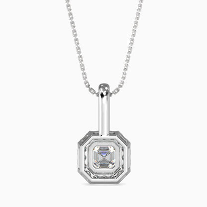 Luna Luminance Solitaire Pendant White Gold