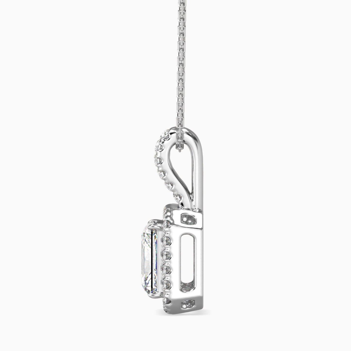 Royal Radiant Solitaire Pendant Platinum