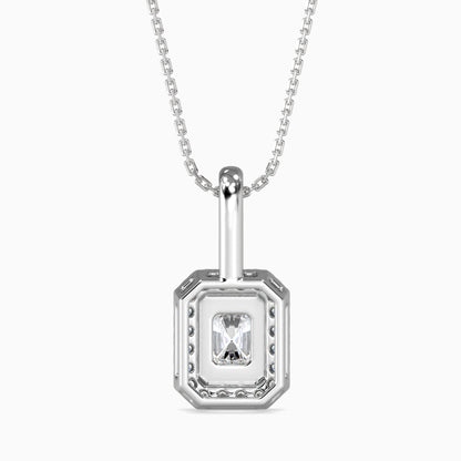 Royal Radiant Solitaire Pendant White Gold