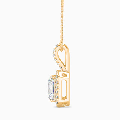 Royal Radiant Solitaire Pendant Yellow Gold