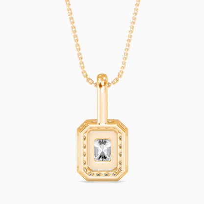 Royal Radiant Solitaire Pendant Yellow Gold