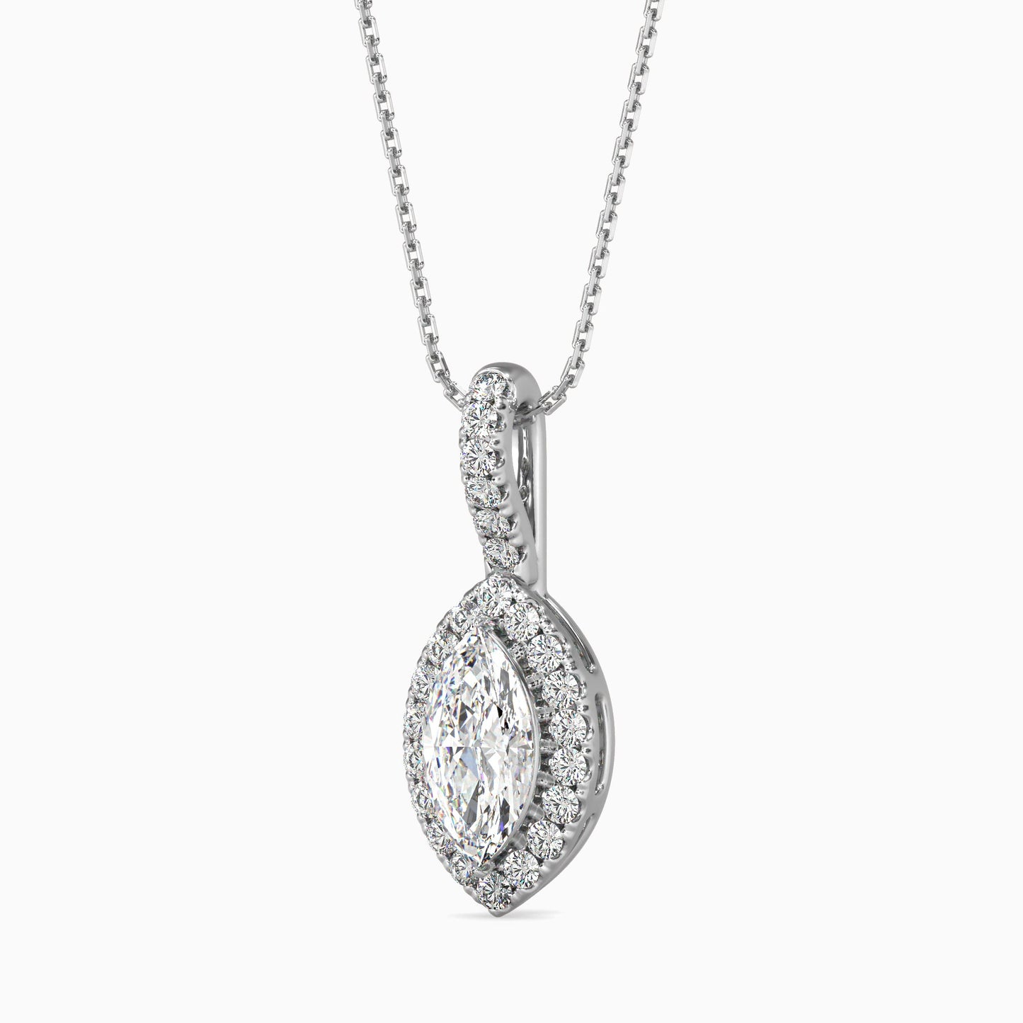 Diamond Dreams Solitaire Pendant White Gold