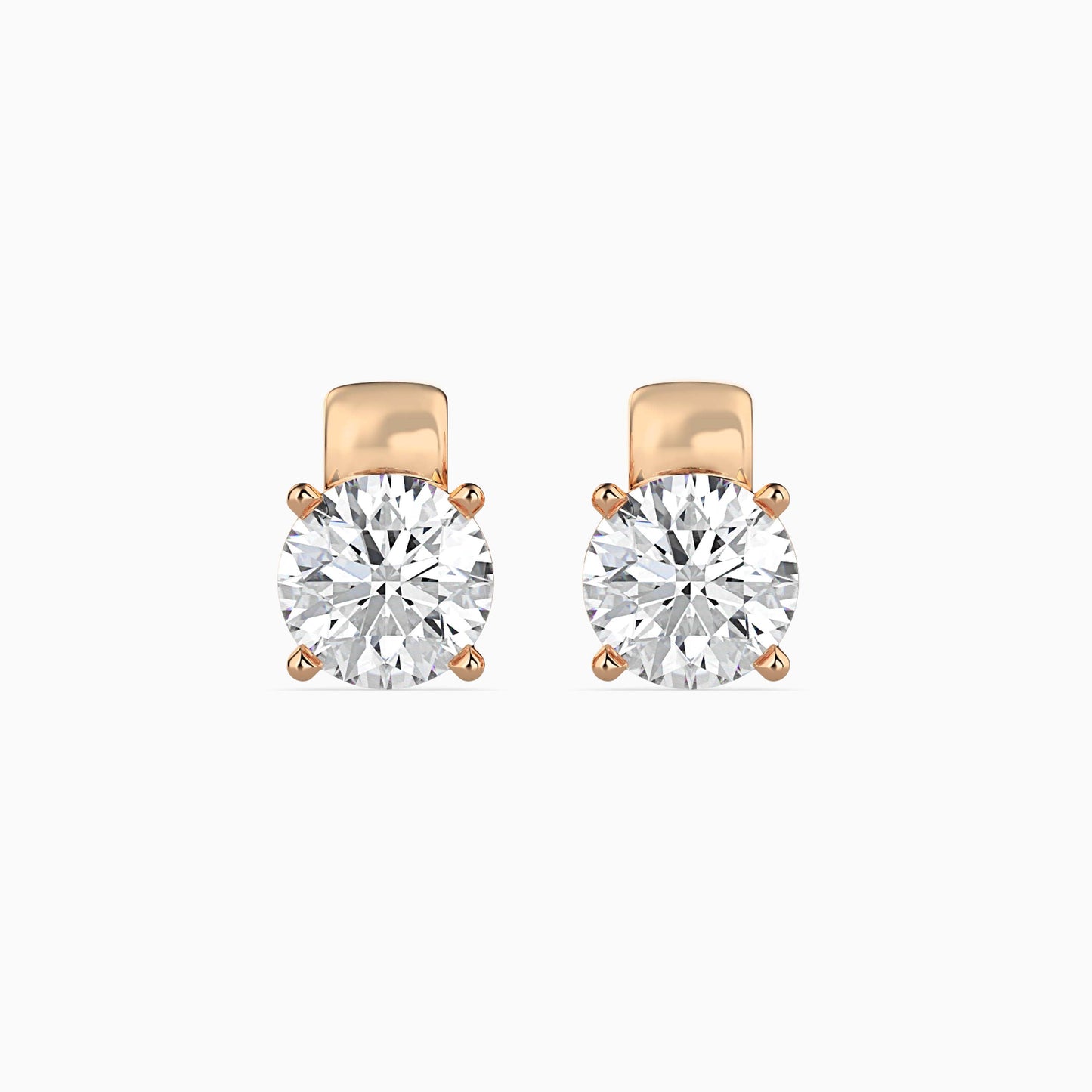 Flit Diamond Solitaire Earring Rose Gold