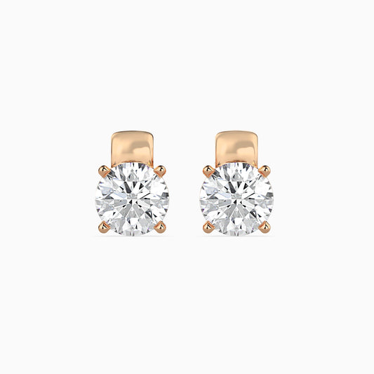 Flit Diamond Solitaire Earring Rose Gold