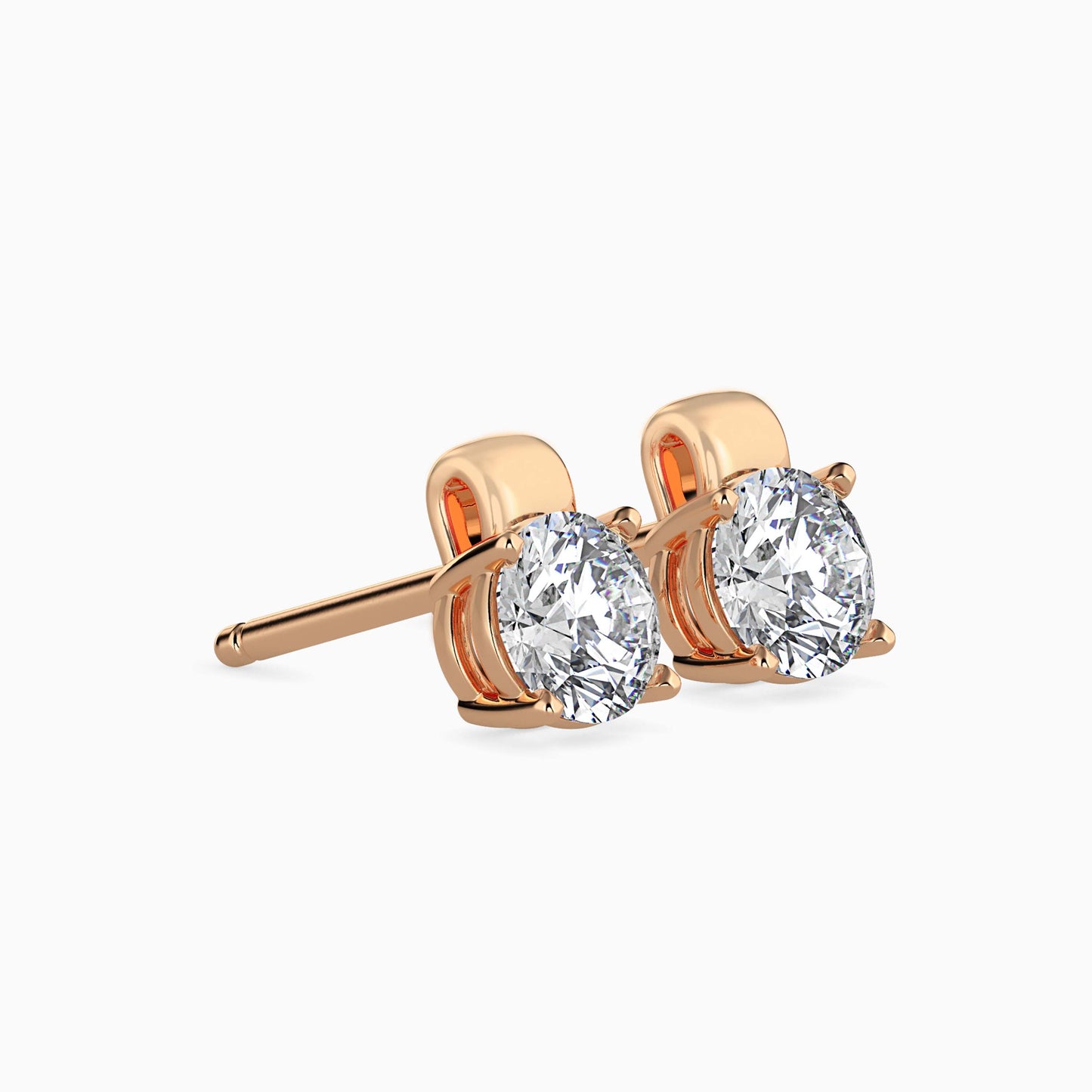 Flit Diamond Solitaire Earring Rose Gold