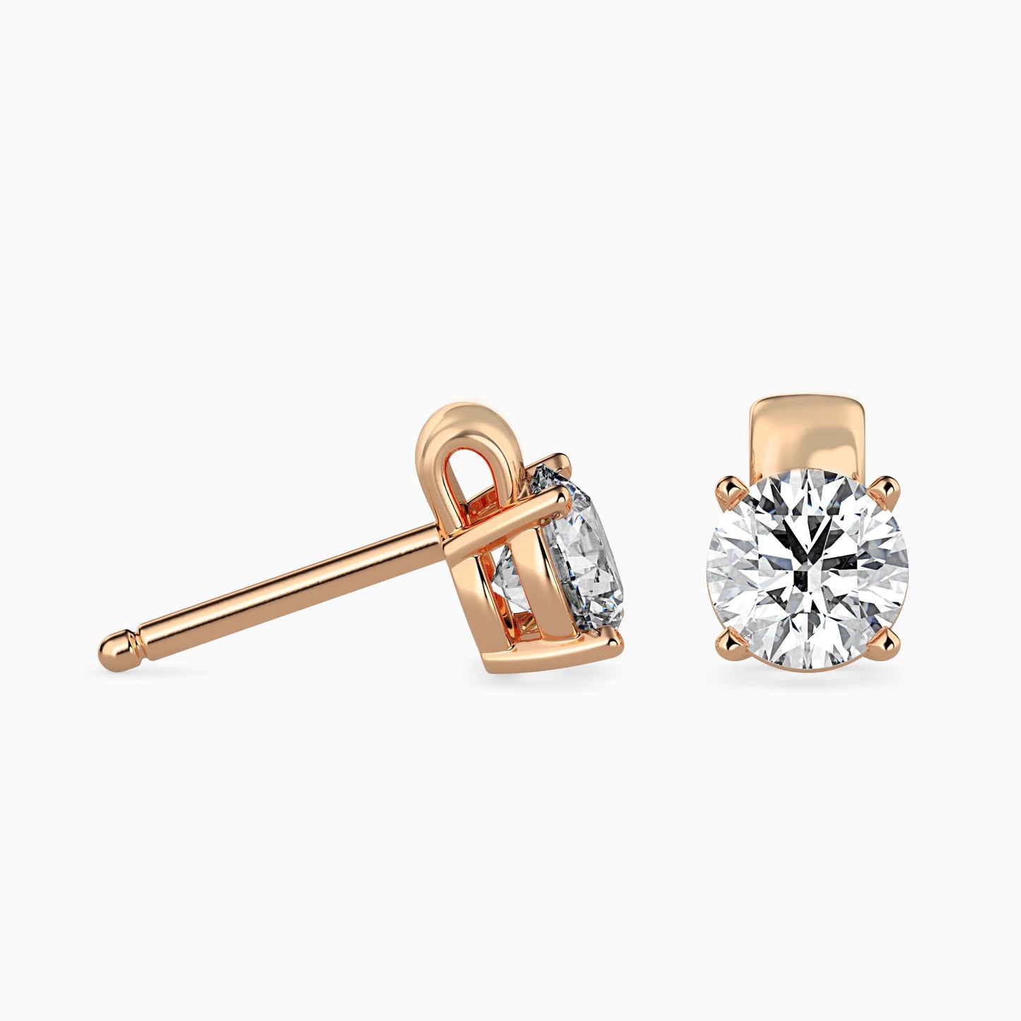 Flit Diamond Solitaire Earring Rose Gold