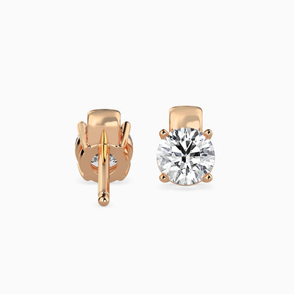 Flit Diamond Solitaire Earring Rose Gold