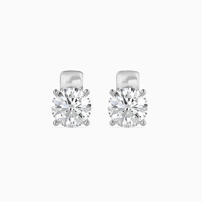 Flit Diamond Solitaire Earring White Gold