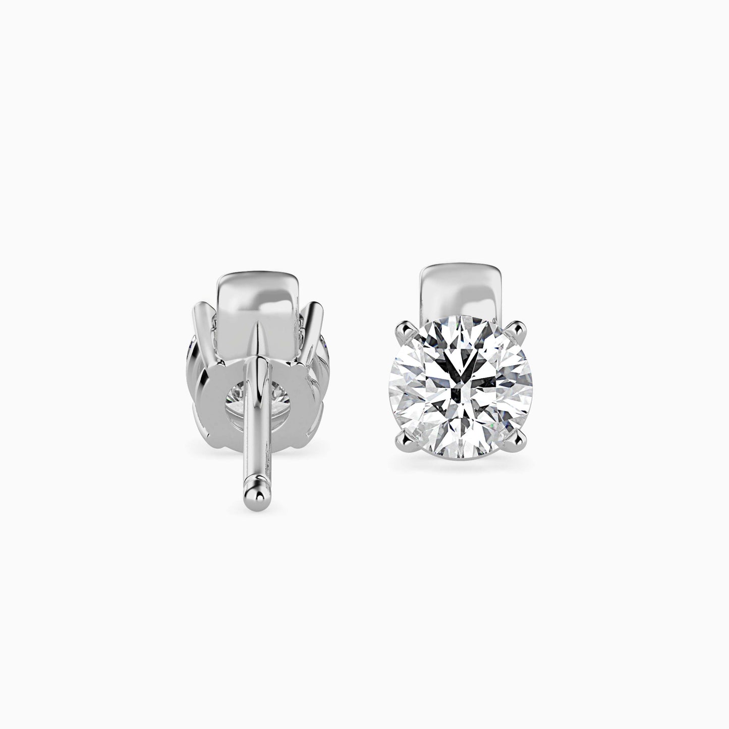 Flit Diamond Solitaire Earring White Gold