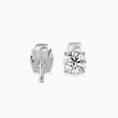 Flit Diamond Solitaire Earring White Gold