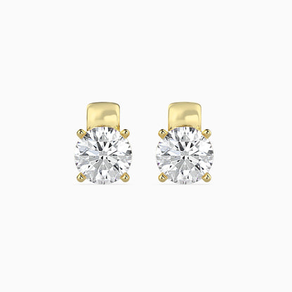 Flit Diamond Solitaire Earring Yellow Gold