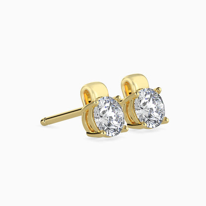 Flit Diamond Solitaire Earring Yellow Gold