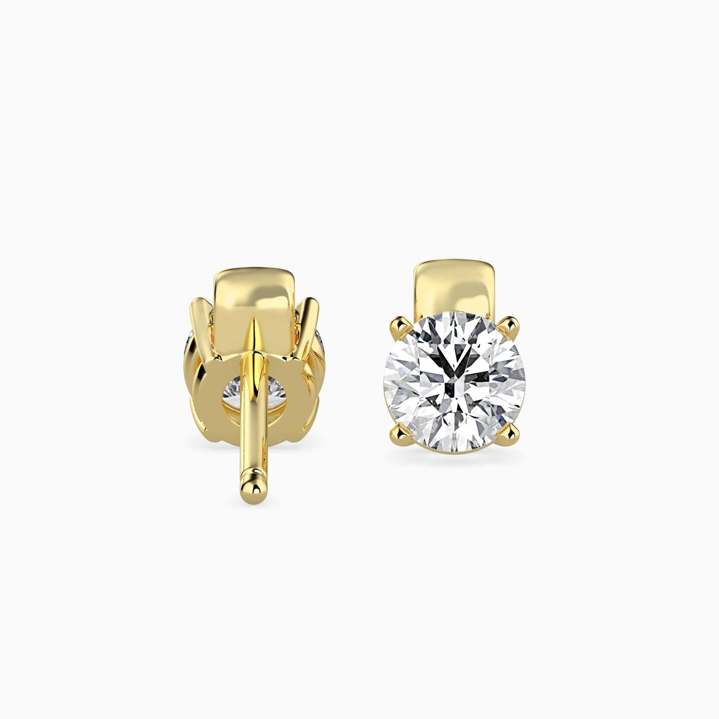 Flit Diamond Solitaire Earring Yellow Gold